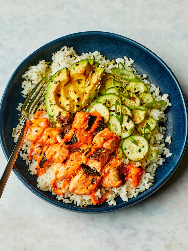 Spicy Salmon Roll Bowl